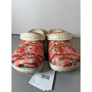 Crocs Classic Women's Size 7 Multi Color Camo Print Slip On Clogs Shoes 210288